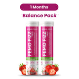 Femo Fizz Effervescent Tablets for Women – L-Glutathione, Hyaluronic Acid, Shatavari – Glowing Skin, Hormonal Balance & Daily Wellness – Strawberry Flavor – 15 Tablets
