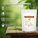 Green Routine Combo Offer - Ashwagandha (1 Kg) + Wheatgrass (1/5 Kg) + Moringa Powder(1 Kg) for Strength, Energy and Stamina