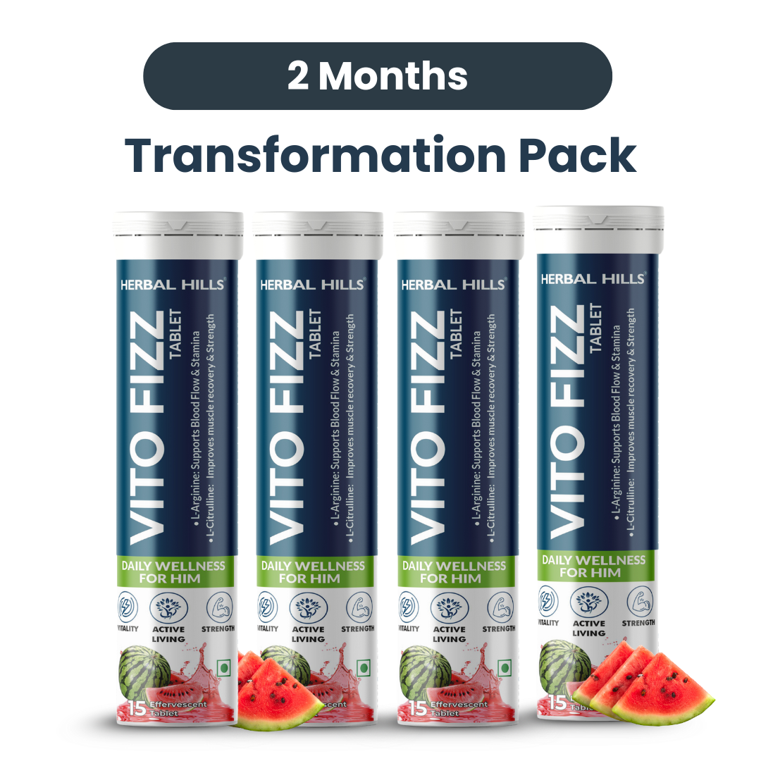VitoFizz Men’s Energy & Stamina Tablets – L-Arginine, Ashwagandha – Watermelon Flavor – 15 Effervescent Tablets